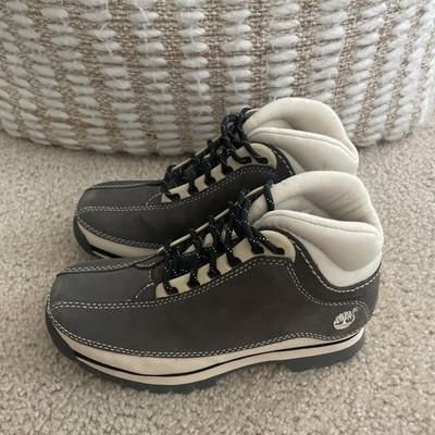 Timberland Euro Dub Youth Size 1 Graphite Ivory Boots 86754M