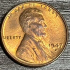 1947-D Lincoln Cent • PURPLE TONED BU+ Uncirculated • Denver Mint SCARCE CENT