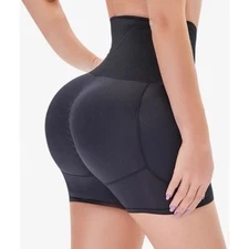 Black High Waist Control Shaper With Hip and Butt Pads in Sizes L, 2XL & 4XL