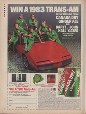 1983 ad #076 Win a 1983 TransAm Canada Dry Ginger Ale Daryl Hall John Oates