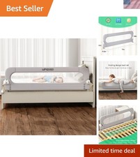 Safety First: 71" Folding Bed Rail for Toddlers   Impact Protection  Stability