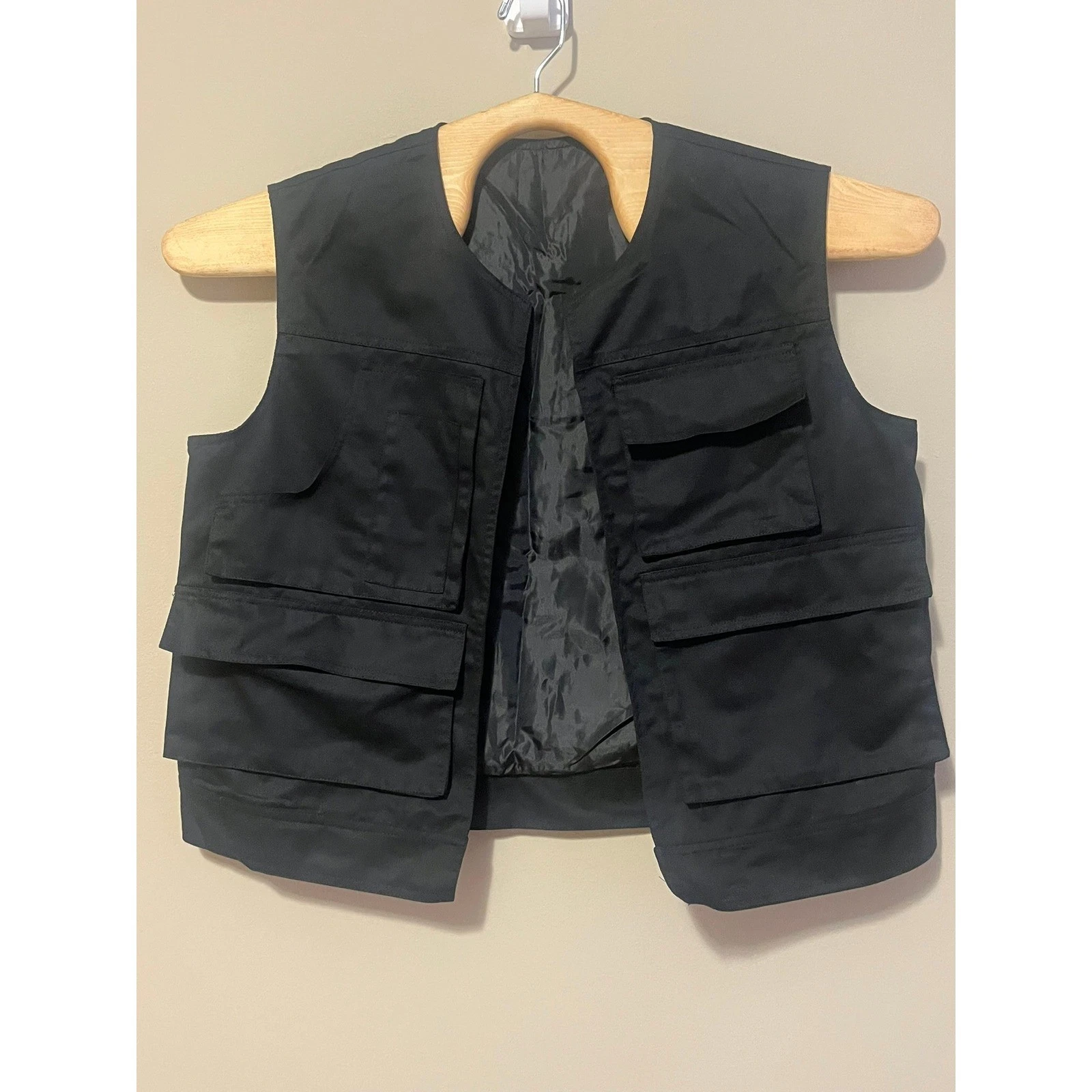 Black Utility Vest Multi Pocket Tactical Workwear Gorpcore M