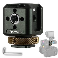 Camera Hot Shoe Extension Bracket with Quadruple Cold Shoe Mounts Adapter for...