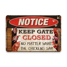 Farmhouse Chicken Coop Sign Handmade Aluminum Sign 8x12 Funny Decor