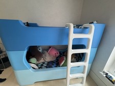 Magis by Marc Newson Blue Me Too Bunky Bunk Beds + White Ladder - Excellent Cond