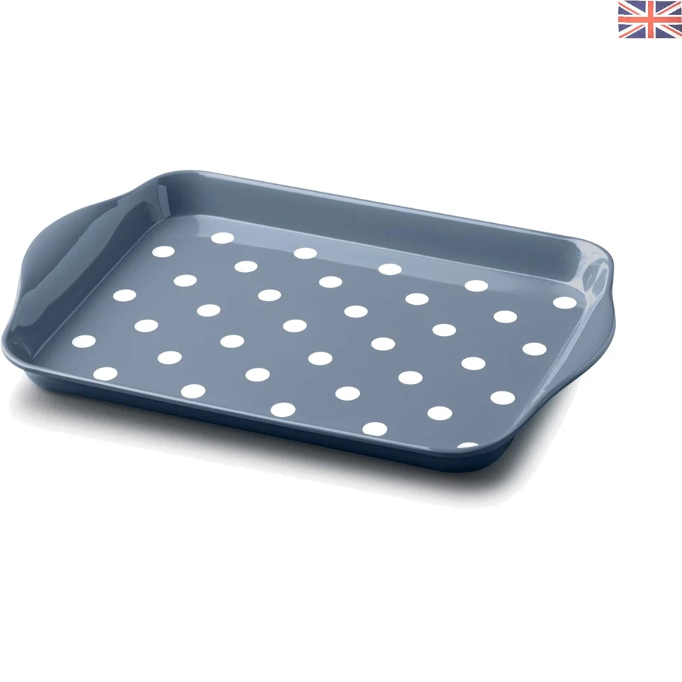 Vielseitiges 18x14cm Melamin Tablett mit erhöhten Griffen - Geschirrgeeignet