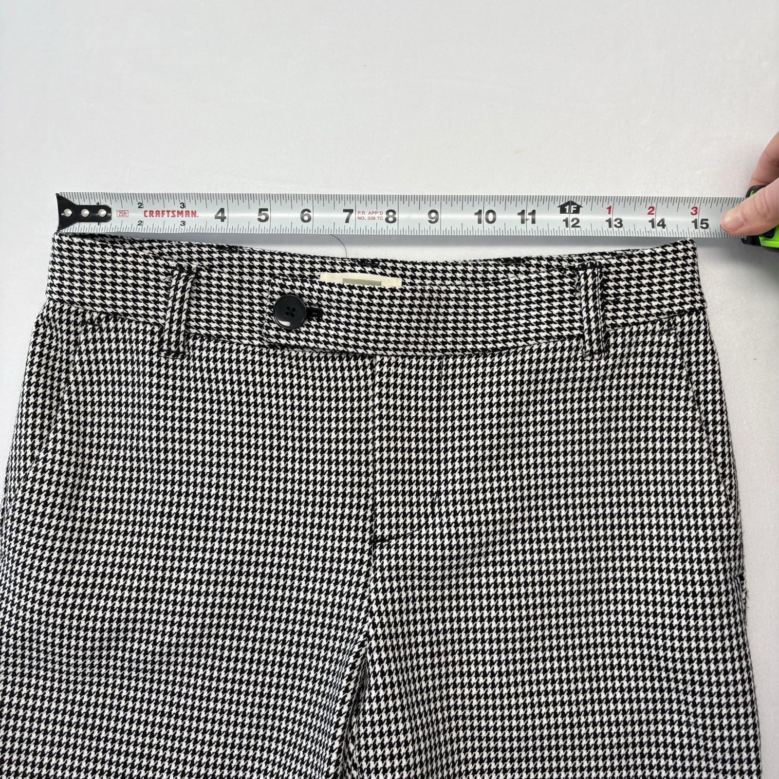 Maeve By Anthropology Houndstooth  Wide-Leg Pants Black / White Size 2 image 7