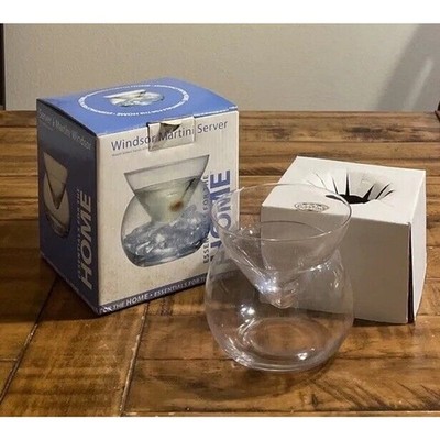 Windsor Martini Server. Essentials For The HOME. Mouth Blown Handcrafted Glass.