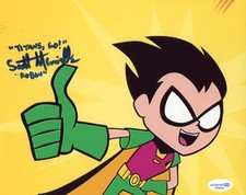 Scott Menville "Teen Titans Go!" Signed Autograph 8x10 Photo Robin ACOA COA