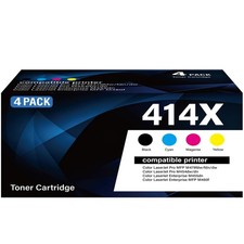   NEW HP Toner  414X / 414A  Black/Color  With Chips  Compatible  4-Pack