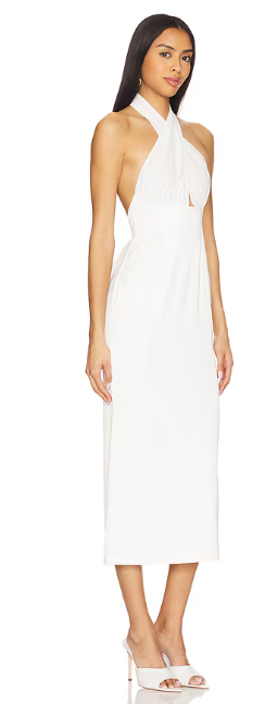 More To Come Revolve Josie Midi Dress  white bow back size M NWT $90msrp