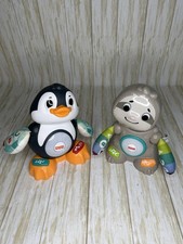 Fisher-Price Linkimals Penguin  Sloth Musical Learning Toys TESTED AND WORKING