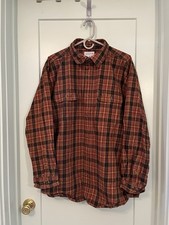 Carhartt Mens 2XL Heavyweight Flannel Long Sleeve Plaid Button Up Shirt Workwear