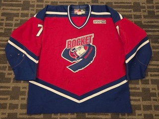 Montreal Rockets QHL Game Worn Used Jersey #7 Petr Macek SZ 56 Nike/CCM