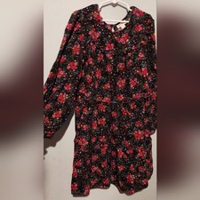Easter Dress Floral Size L 10/12 Spring Summer Maxi Tiered Boho Cat & Jack Girls