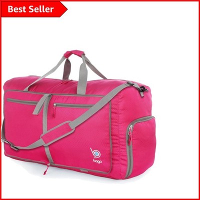 Schicke rosa faltbare Reisetasche - 60 l Fassungsvermögen für mühelose Reiseorganisation