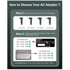 Asus Laptop Charger Replacement - 65W, Round Plug