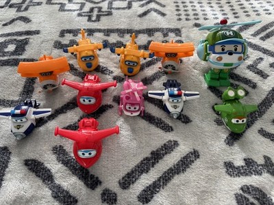 Set Of 11 Assorted Super Wings Small Transforming Toy Planes