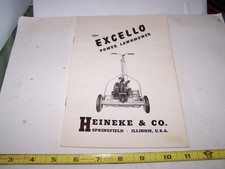 EXCELLO Power Lawnmower Owner's Manual Parts Book BRIGGS STRATTON Gas Engine