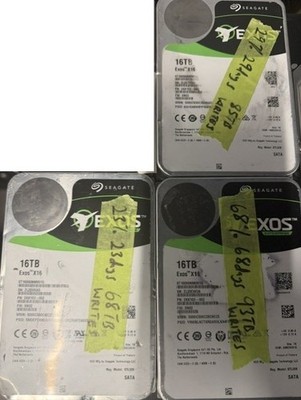 Lot of 3 x SEAGATE 16TB 3.5 SATA ENTERPRISE HARD DRIVE ST16000NM001G LOW HEALTH