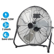 20 inch Velocity Floor Fan Industrial Electric Portable Cooling Fan 3 Speeds UK