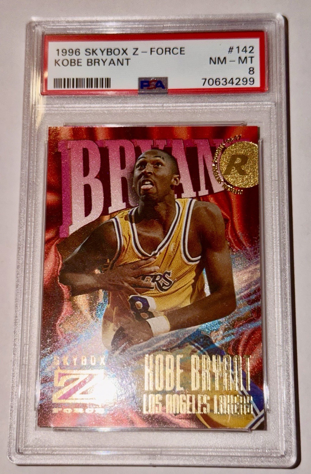 1996 Skybox Z Force Kobe Bryant RC PSA 8 Rookie Lakers