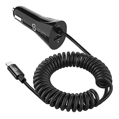  iPhone Car Charger - Upgrade [Apple MFi Certified] 4.8A/24W Car Charging 5FT