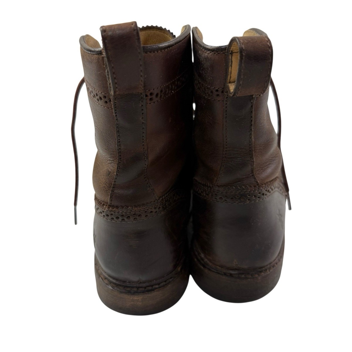 Frye James Lug Wingtip Leather Lace up Boots Men Size 8.5B 