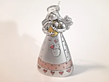 Ganz-Pewter- Angel Figure w/Baby  & Pink Hearts -“Everybody’s Angel” Ornament