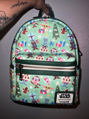 Loungefly Star Wars The Mandalorian Chibi Holidays Backpack Loungefly Star Wars The Mandalorian Chibi Holidays Mini  main image 3