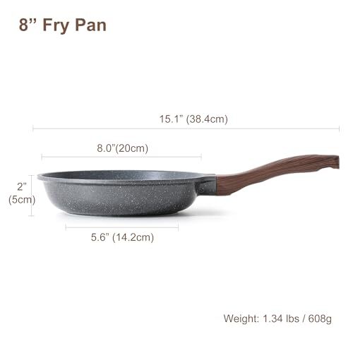 SENSARTE Nonstick Frying Pan Skillet, Swiss Granite  Assorted Sizes , Colors 