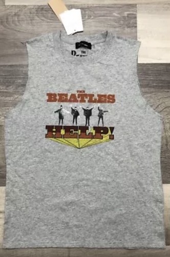 The Beatles HILFE! Good Rock Speed Japan Damen M grau T-Shirt Tank Top NEU