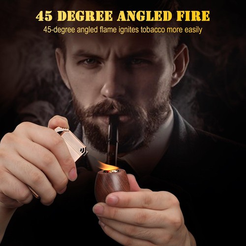 KEJIAR Pipe Lighter with Pipe Holder 4-in-1 Soft Flame Lighter Refillable But... - Picture 5 of 7