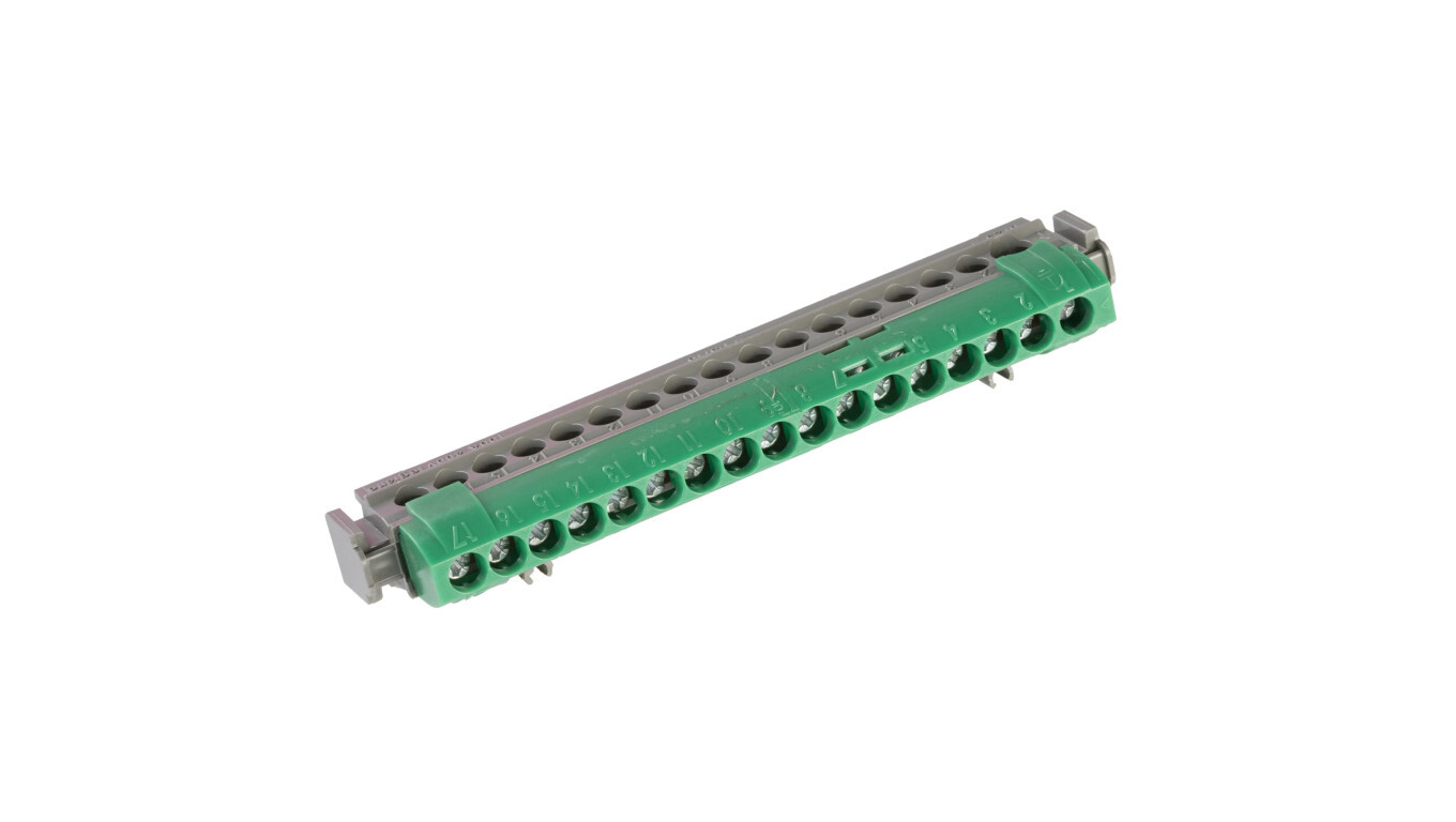 Terminal block 17-holes green IP2xZ17 004835 /T2UK