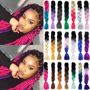 Restock Box Braids Side Braiding Hair Extensions Black To Red