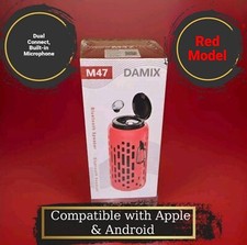 True Wireless Bluetooth Earbuds  Bluetooth Speaker With Charging Case - Red 