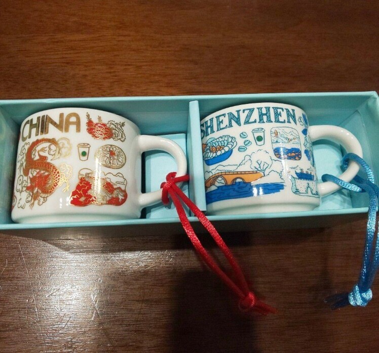 SHENZHEN China Starbucks mini Mug Cup DEMI 2oz ORNAMENT Been There