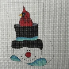 Renaissance Designs MNS-262 Handpainted Needlepoint Canvas Mini Stocking Snowman