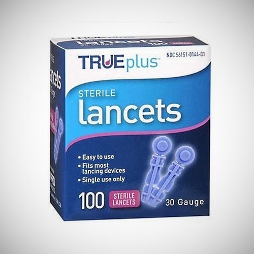 True Plus Sterile Lancets 30 gauge 100 Lancets eBay