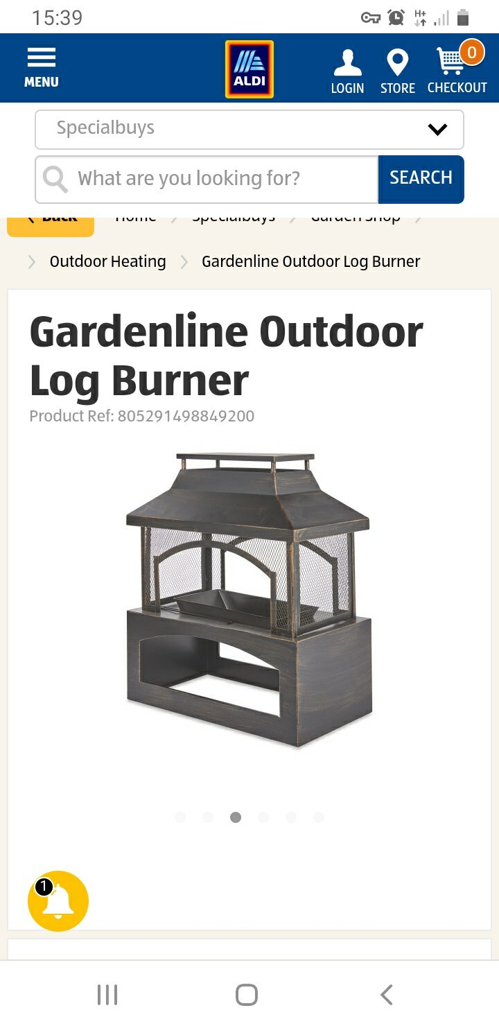 Gardenline Outdoor Log Burner - Black for sale online | eBay