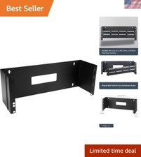 4U Hinged Wall Mount Patch Panel Bracket - Easy Access for Network Setup