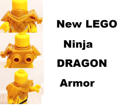 New LEGO Dragon ARMOR Shoulder Chest Scales Head Tail 4 Back Studs GOLD Cool