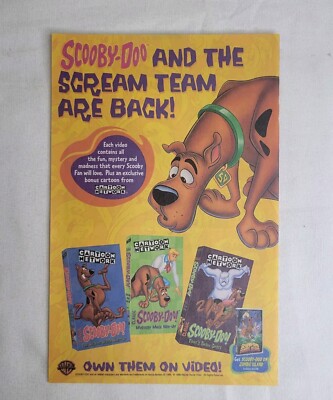 Scooby-Doo CARTOON NETWORK 1998年 スクービードゥ 1998 Scooby-Doo Cartoon Network VHS Print Ad/11x7 Poster Official