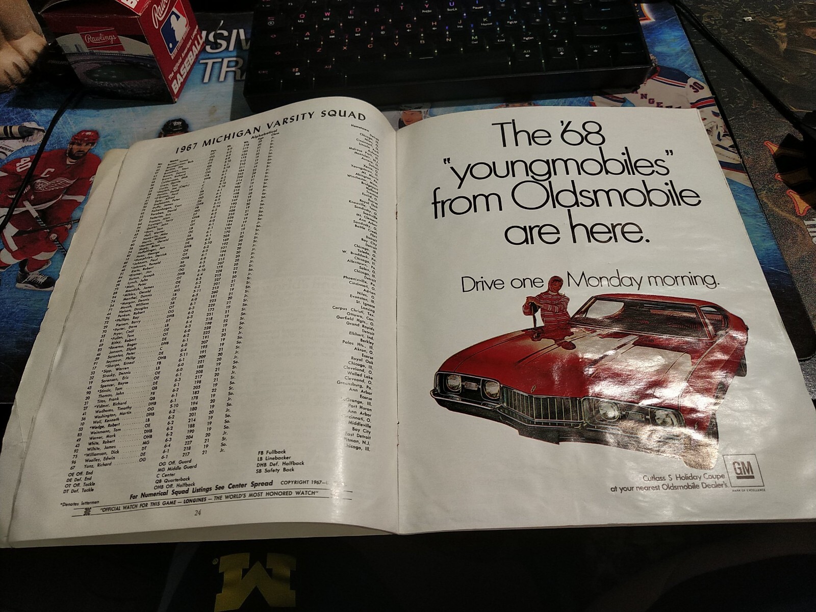 Vintage 1967 Football Souvenir Program Michigan Wolverines Northwestern