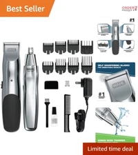 Cordless Groomsman Beard & Nose Hair Trimmer - Ergonomic, Precision Grooming Kit