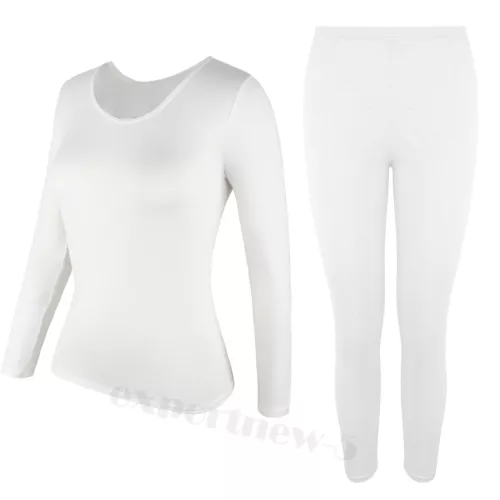 Damen Weiche Thermo Unterwäsche Unterwäsche Set Long Johns Top & Bottom Base Layer - Bild 18 von 24