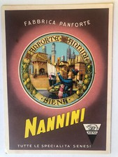 Cartolina Pubblicitaria Fabbrica Panforte Nannini Siena specialità  c9