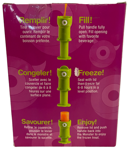 Juego de 4 moldes para hacer golosinas congeladas Joie Monster divertidos de verano RAROS - Imagen 3 de 3