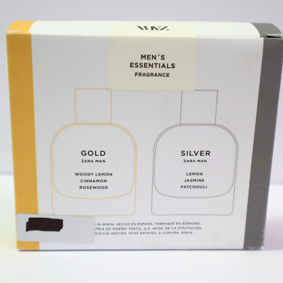 zara man gold silver eau de toilette 30ml