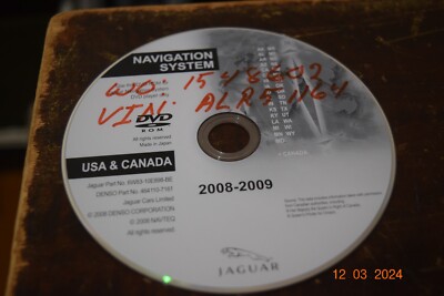 08-09 Jaguar X150 XK XF Navigation System Disc DVD USA Canada 6W8310E898BE OEM